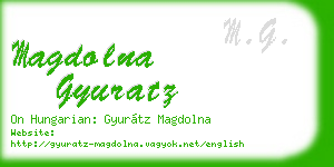 magdolna gyuratz business card